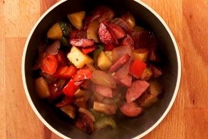 Simple Turkey Sausage Skillet Recipe