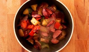 Simple Turkey Sausage Skillet Recipe Simple Turkey Sausage Skillet Recipe