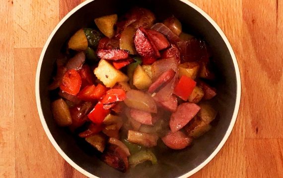 Simple Turkey Sausage Skillet Recipe Simple Turkey Sausage Skillet Recipe